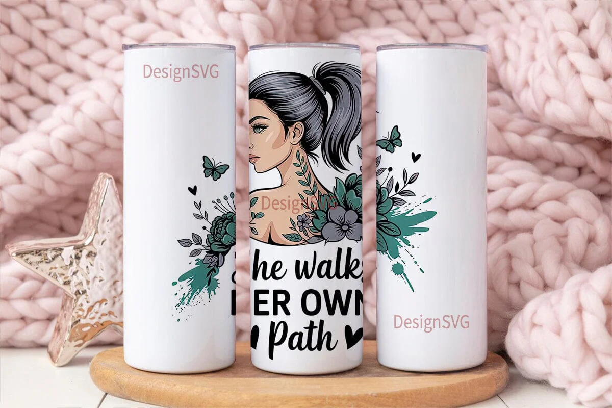 She Walks Her Own Path Tumbler Wrap