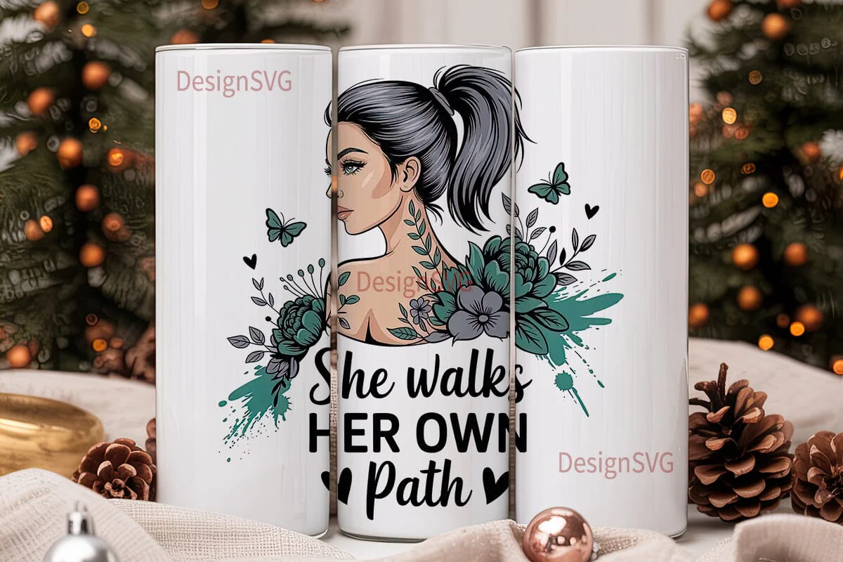 She Walks Her Own Path Tumbler Wrap - Image 2
