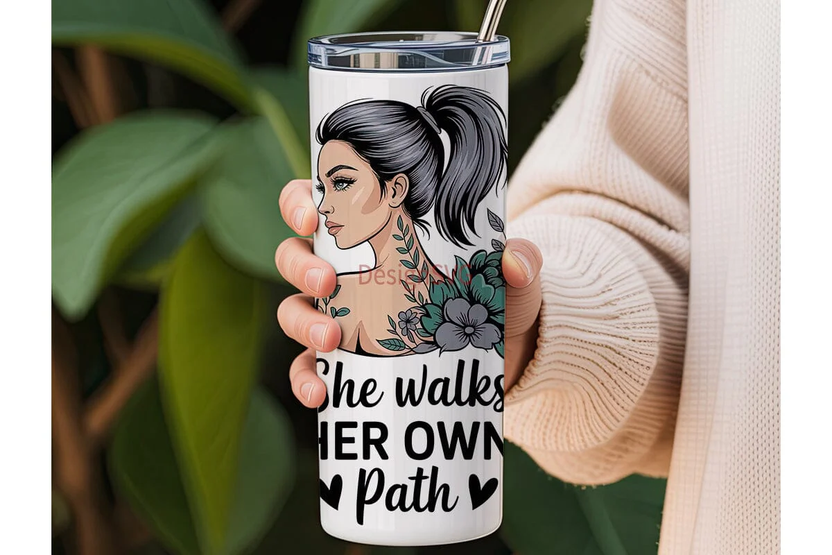 She Walks Her Own Path Tumbler Wrap - Image 3