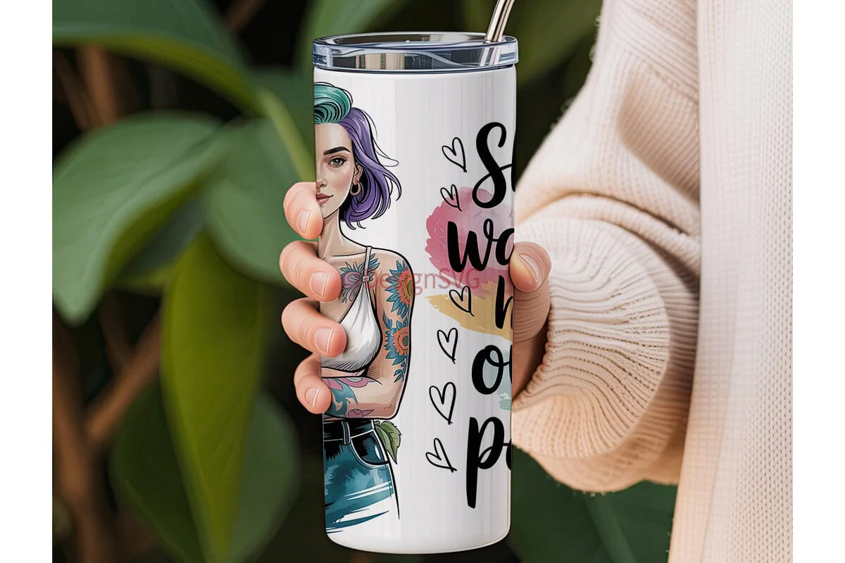 She Walks Her Own Path Tumbler Wrap - Image 3