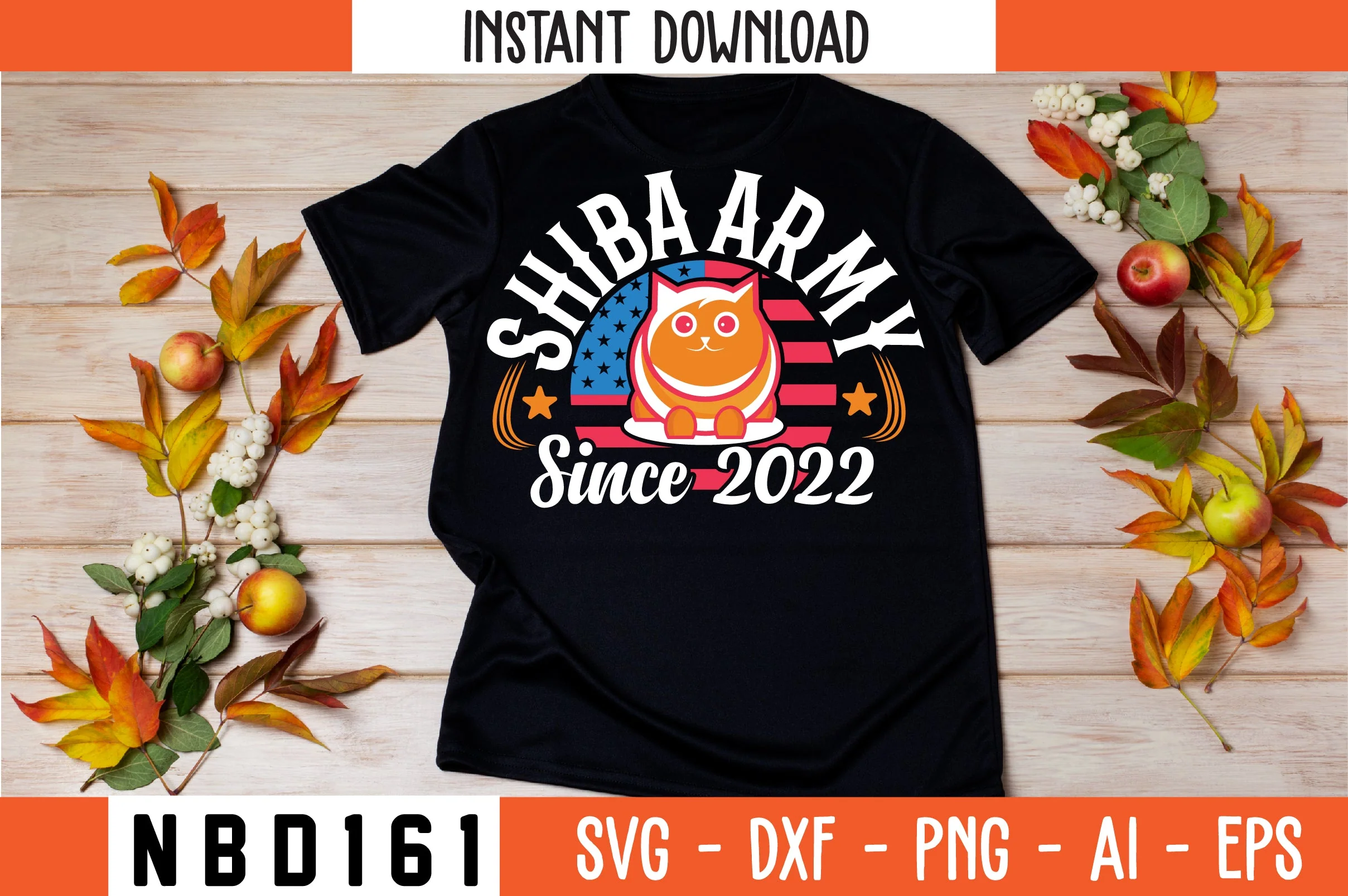 shiba army since 2022 T-Shirt Design - Image 2