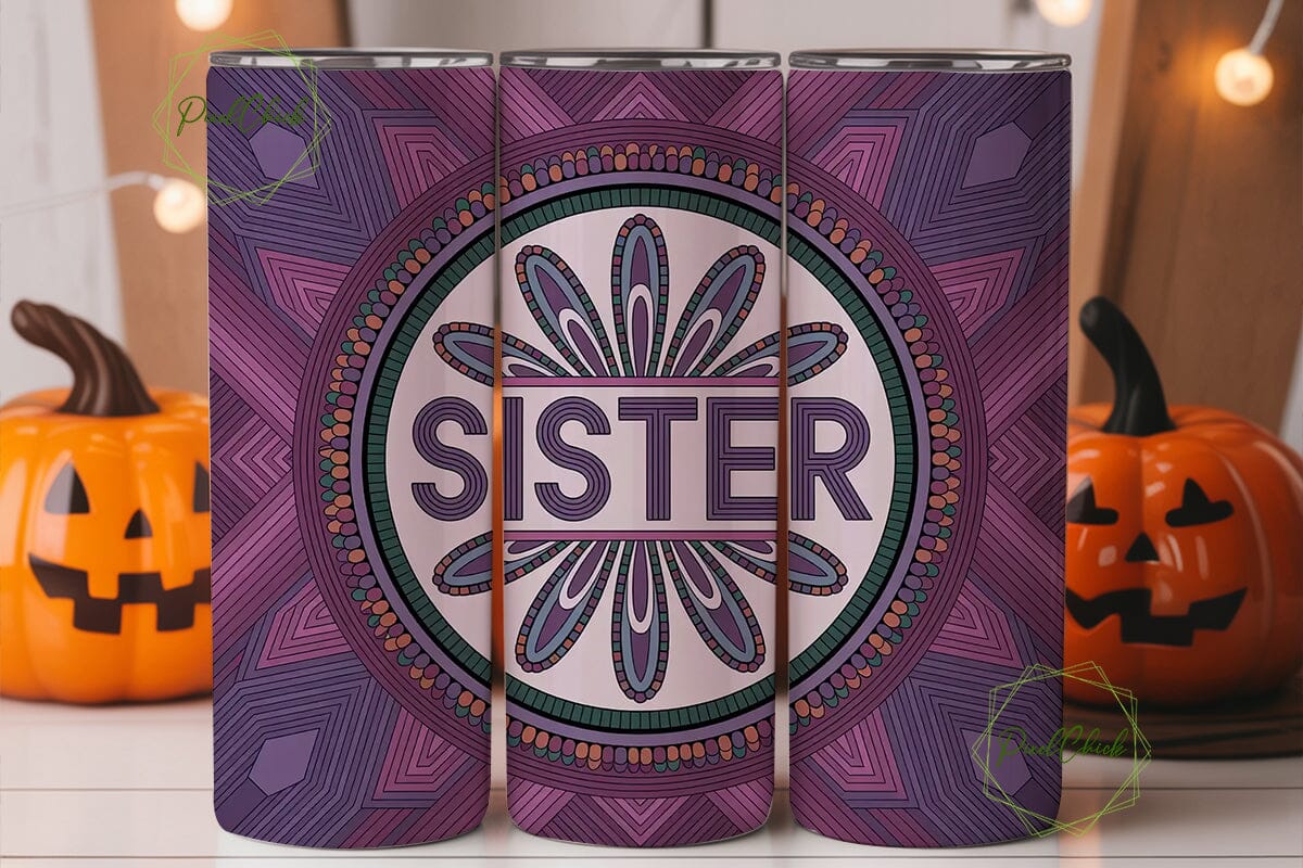 Sister Beaded Tribal 20oz Tumbler Wrap - Image 2