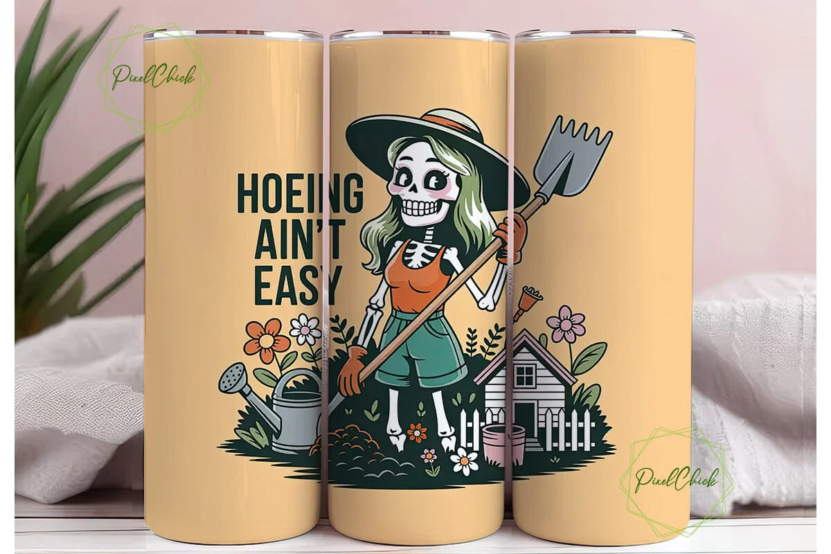 Skeleton Gardener 20oz Tumbler Wrap - Image 3