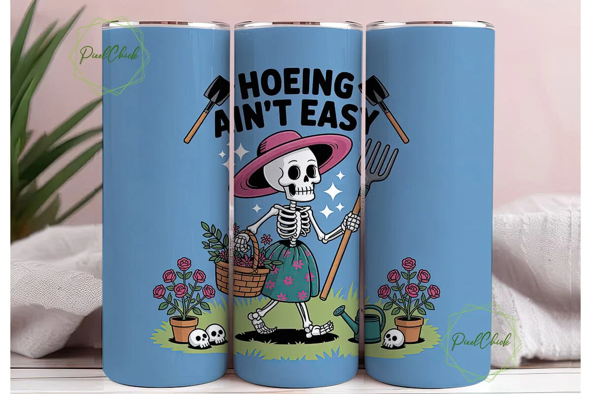 Skeleton Gardener 20oz Tumbler Wrap - Image 3