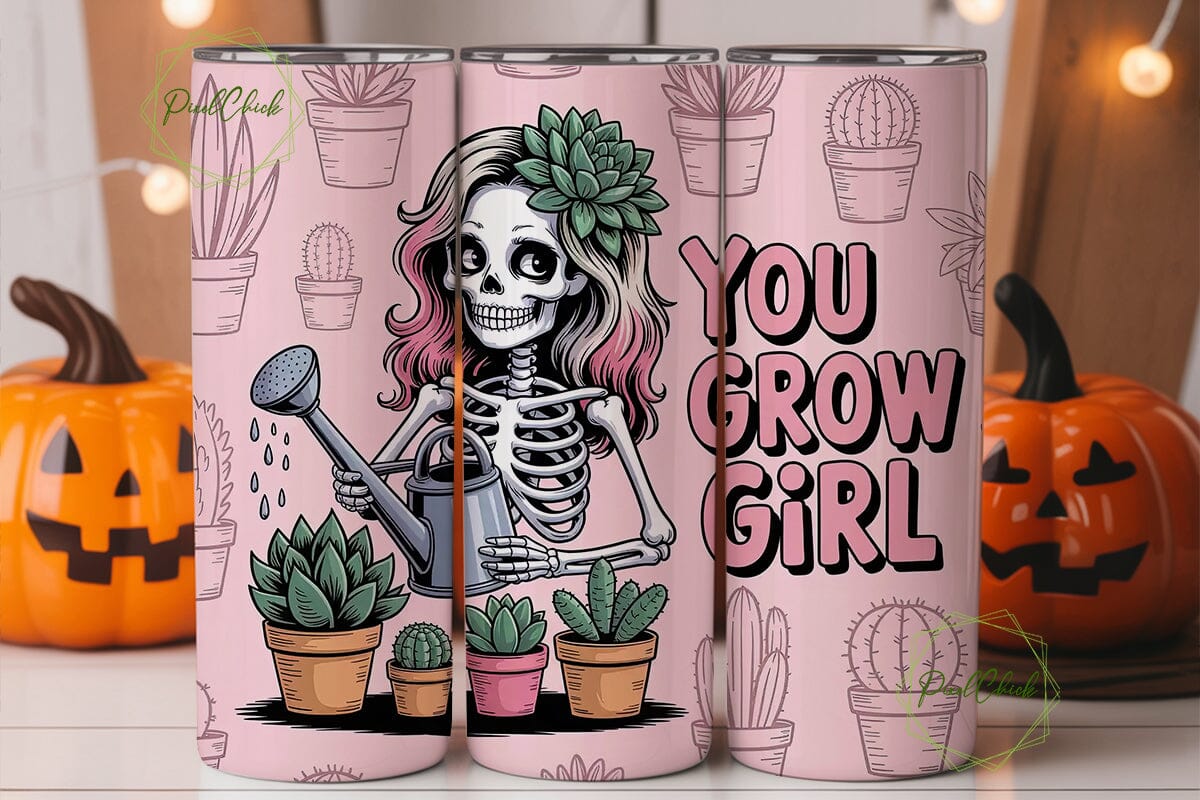 Skeleton Gardener 20oz Tumbler Wrap - Image 2