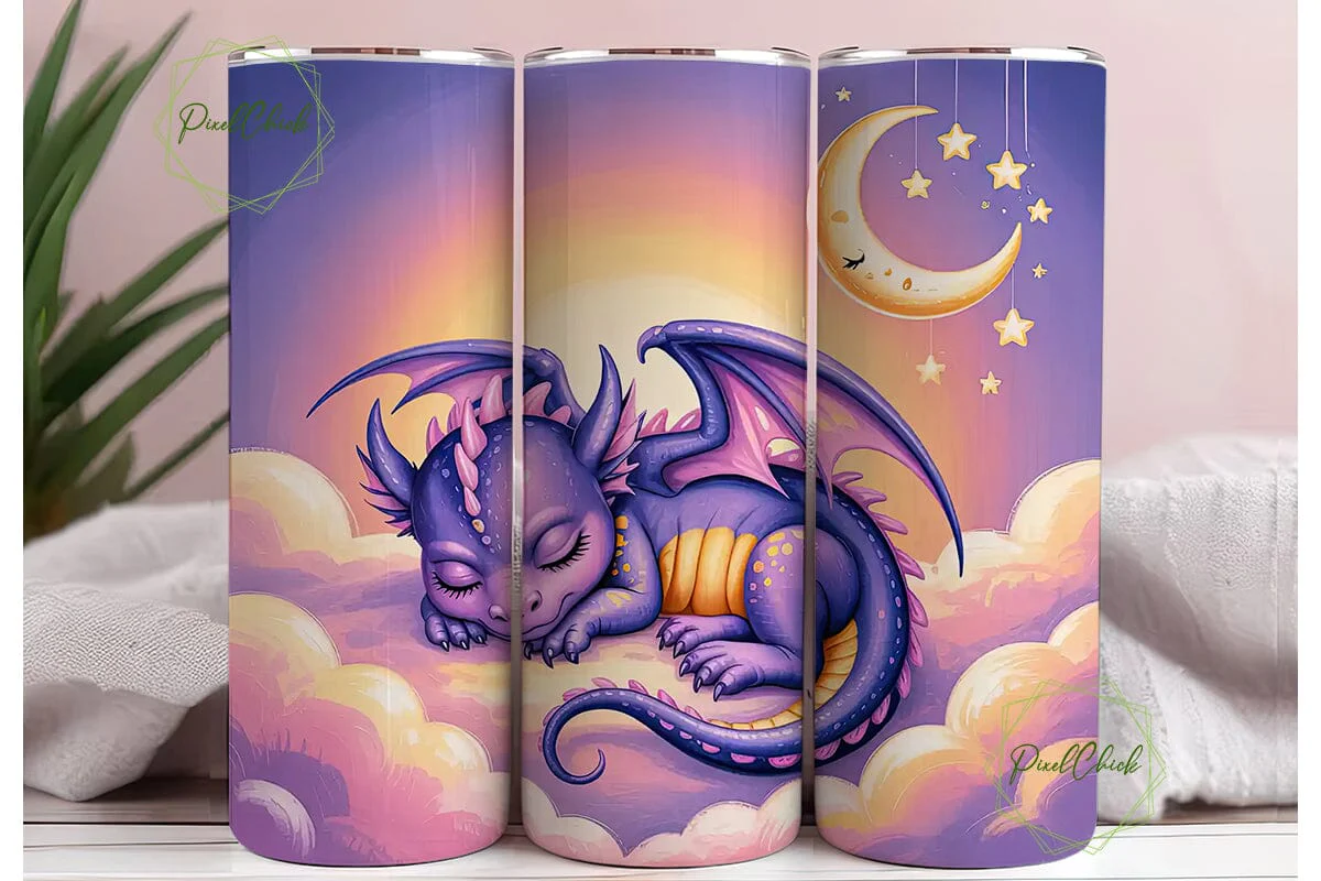 Sleeping Dragon 20oz Tumbler Wrap - Image 3