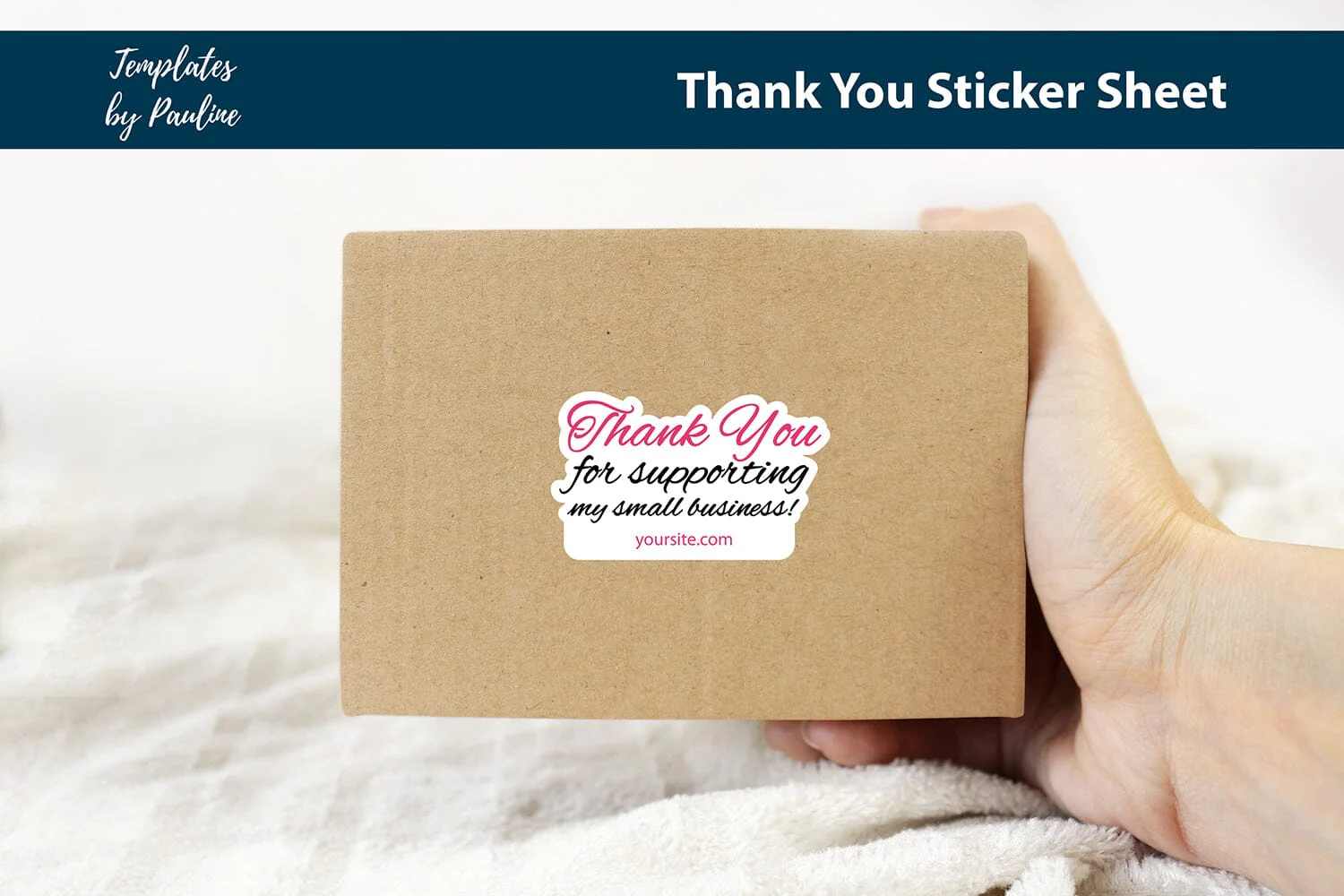 Small biz thank you stickers sheet, print and cut SVG - Image 2