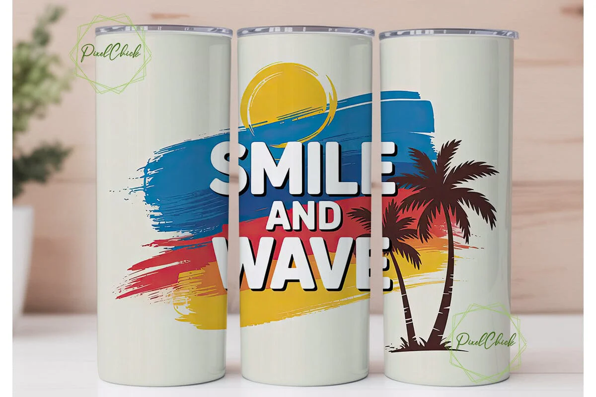 Smile and Wave Tumbler Wrap - Image 2