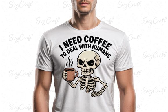 Snarky Funny Skeleton Coffee Sarcasm Png - Image 3