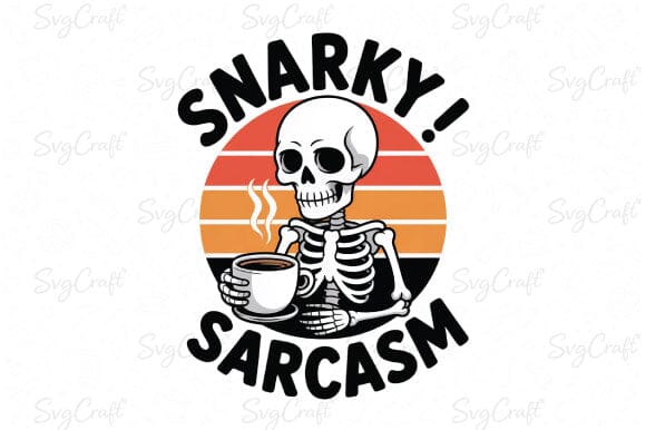 Snarky Funny Skeleton Coffee Sarcasm Png Bundle - Image 9