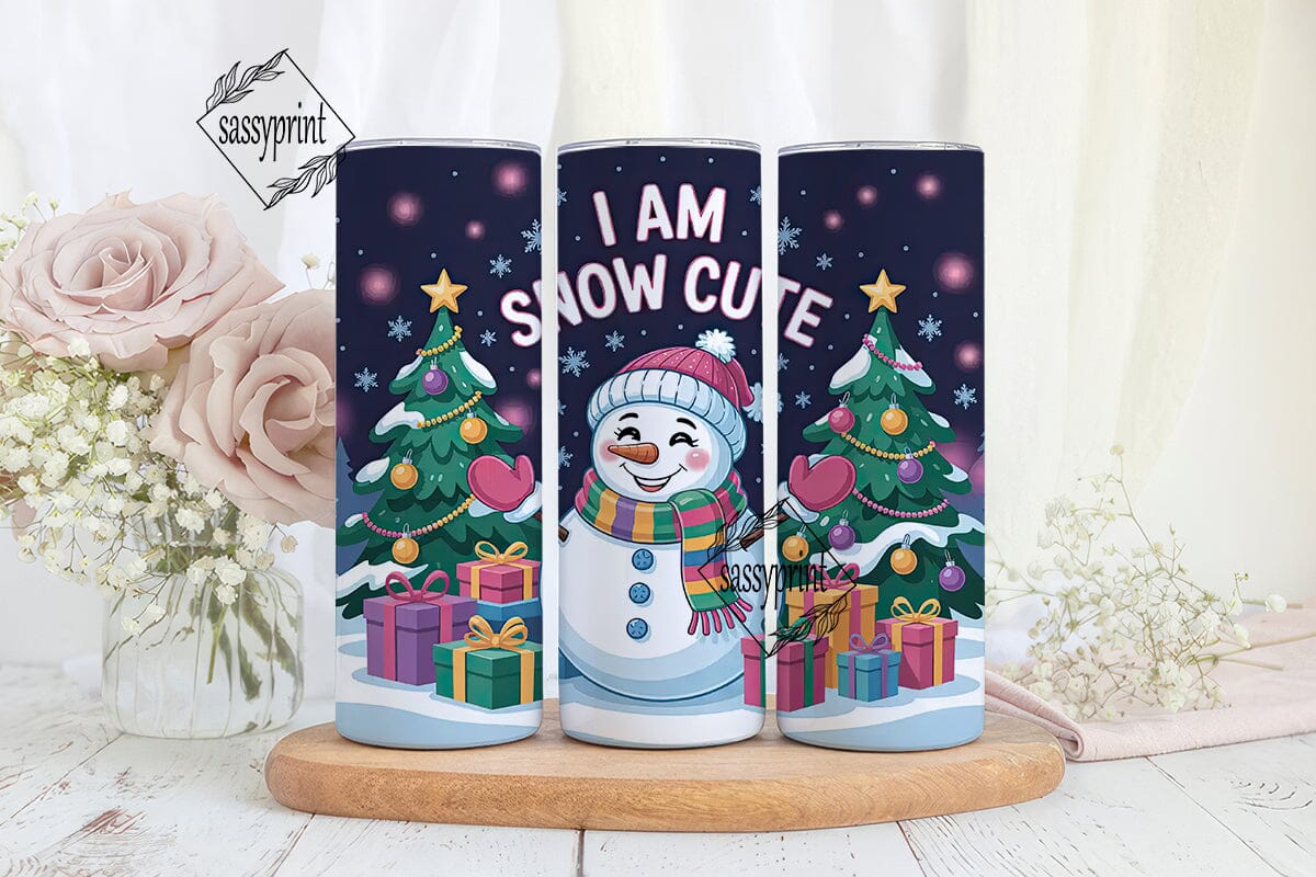 Snow Cute Christmas Tumbler Wrap