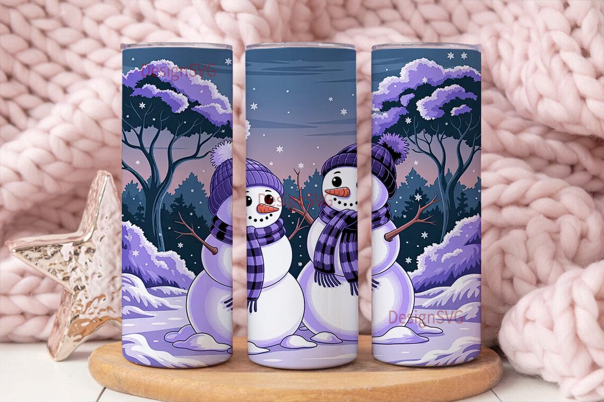 Snowman Twilight 20oz Tumbler Wrap