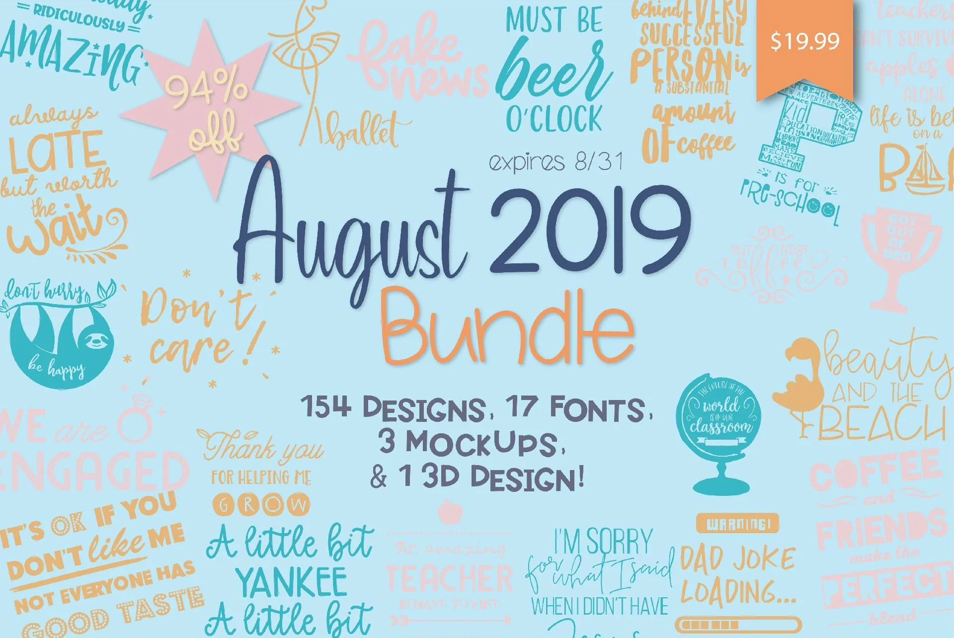 So Fontsy August 2019 Bundle