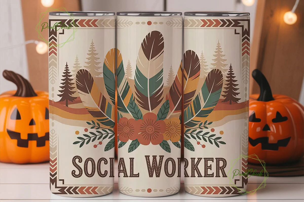 Social Worker 20oz Tumbler Wrap - Image 2