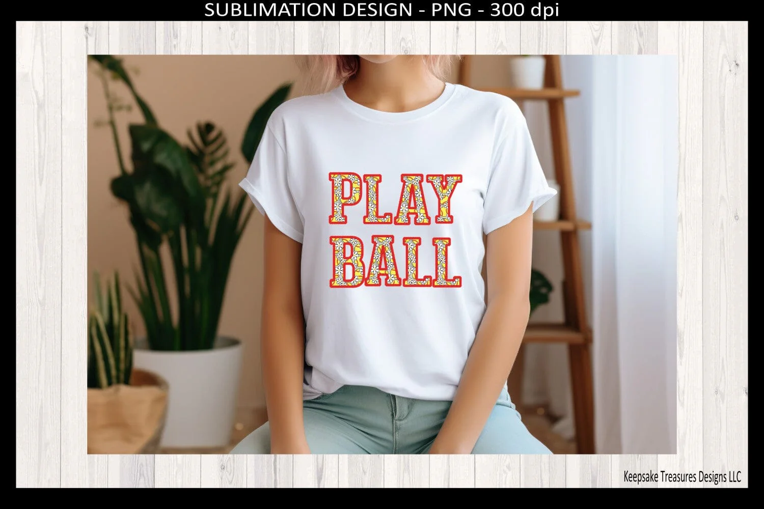 Softball and Daisy Alphabet Set, Individual Sublimation Png, Digital Download - Image 5