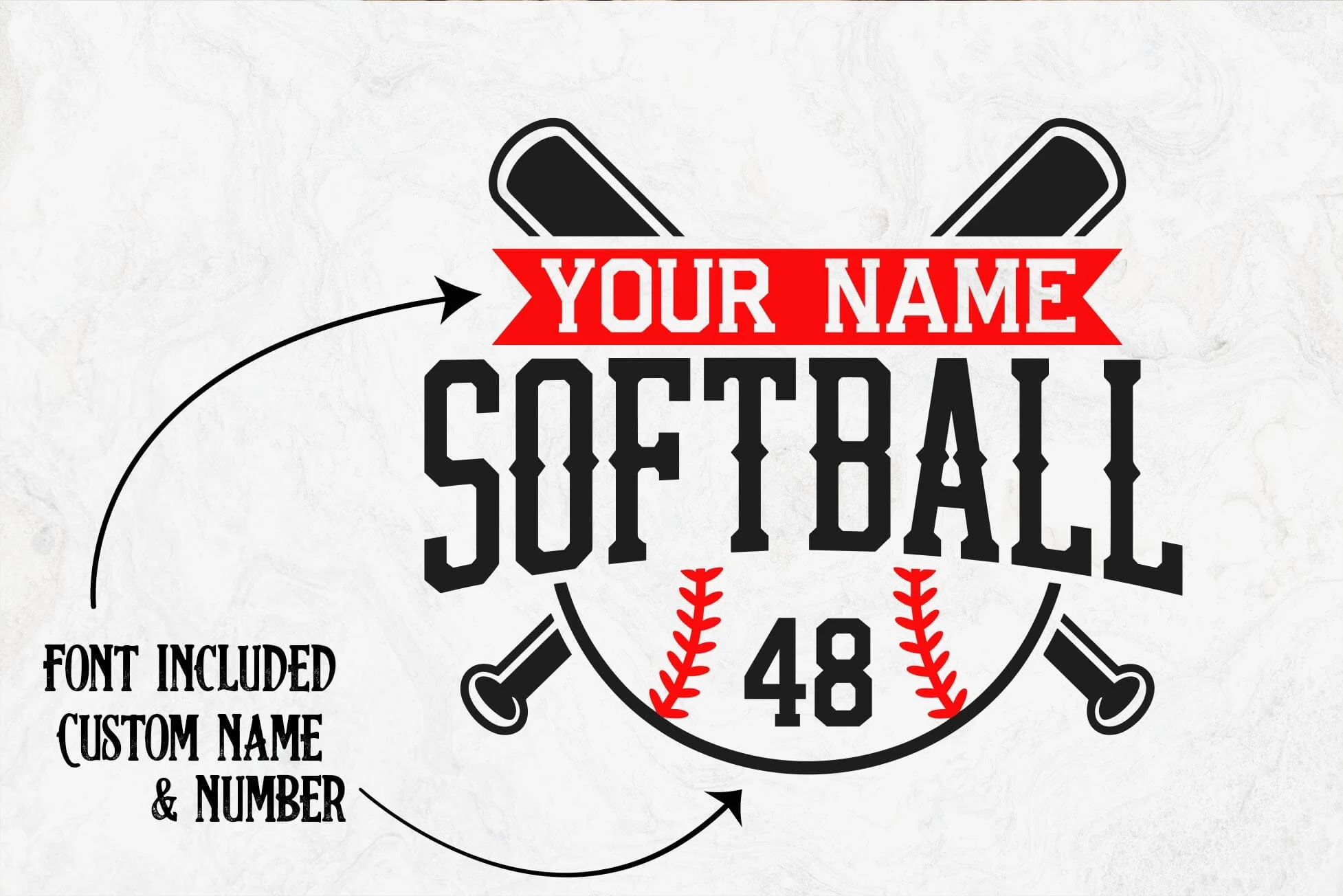 Softball team template svg, Softball logo design, Mascot Softball svg, Softball Mom, Softball Dad svg - Image 2