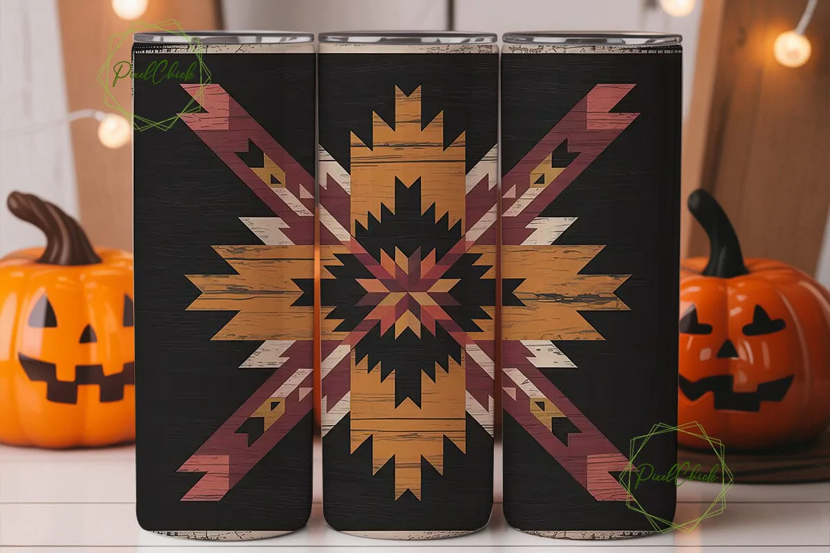 Southwestern Tribal Pattern 20oz Tumbler - Image 2