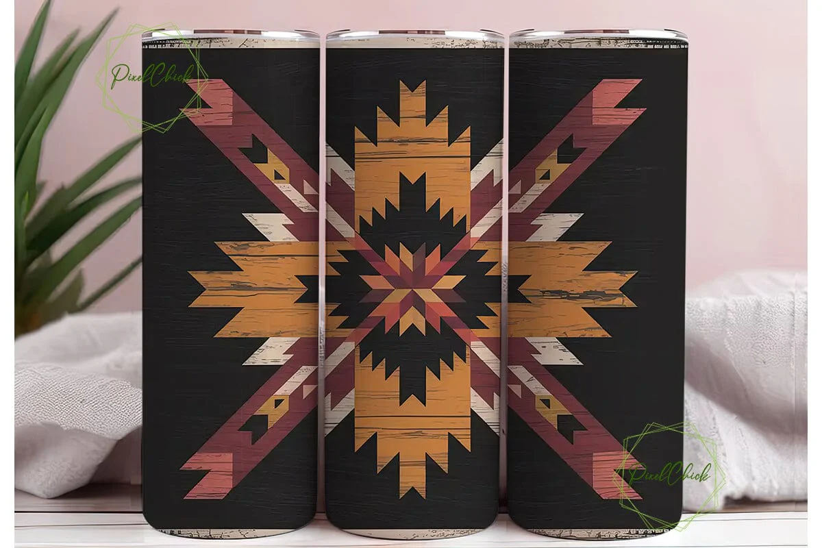 Southwestern Tribal Pattern 20oz Tumbler - Image 3