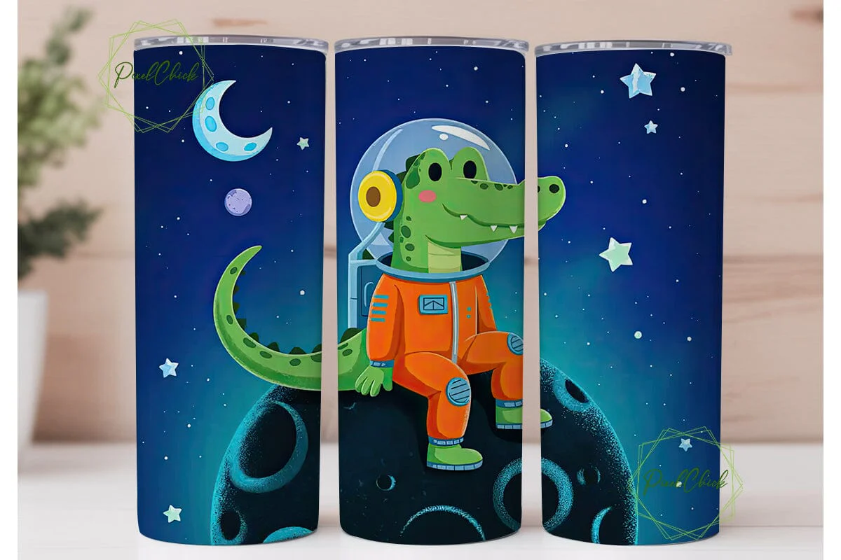 Space Alligator 20oz Tumbler Wrap