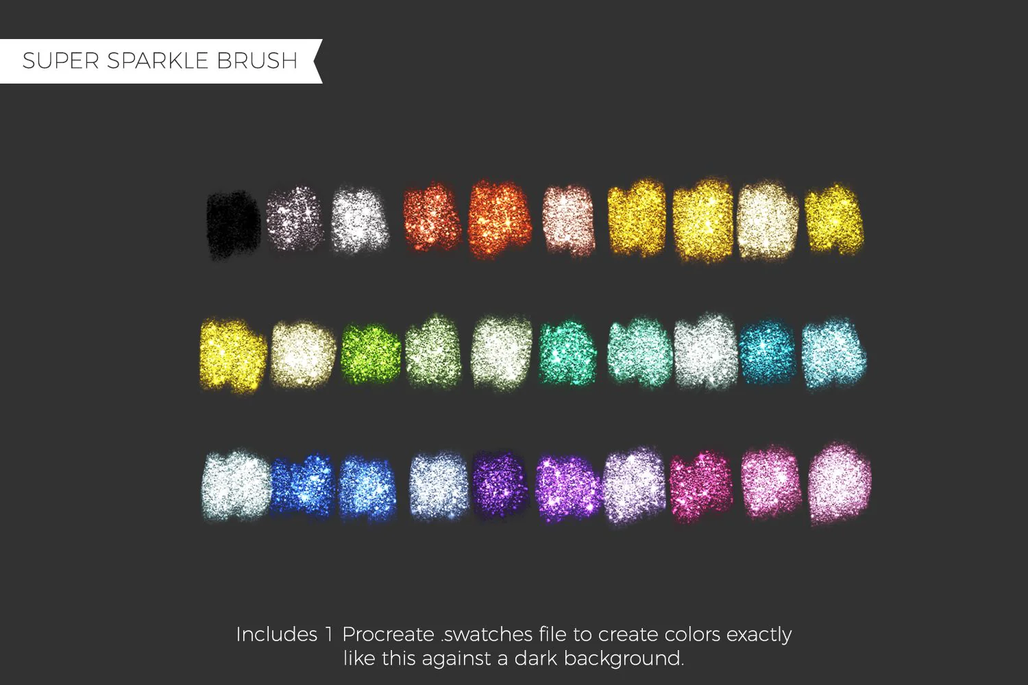 Sparkle and Shine Glitter Procreate Brushes - Image 3