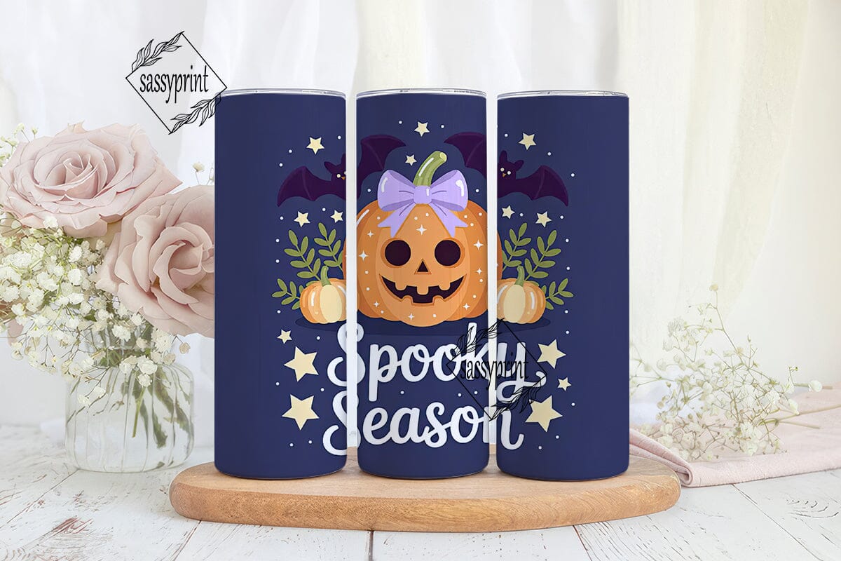 Sparkly Spooky Pumpkin 20oz Tumbler Wrap