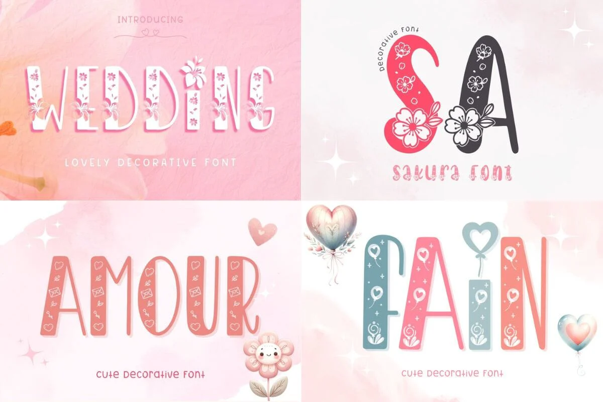 Special Deco Flower Font Bundle - Image 3