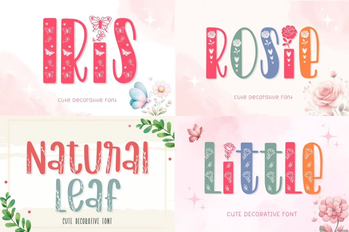 Special Deco Flower Font Bundle - Image 5
