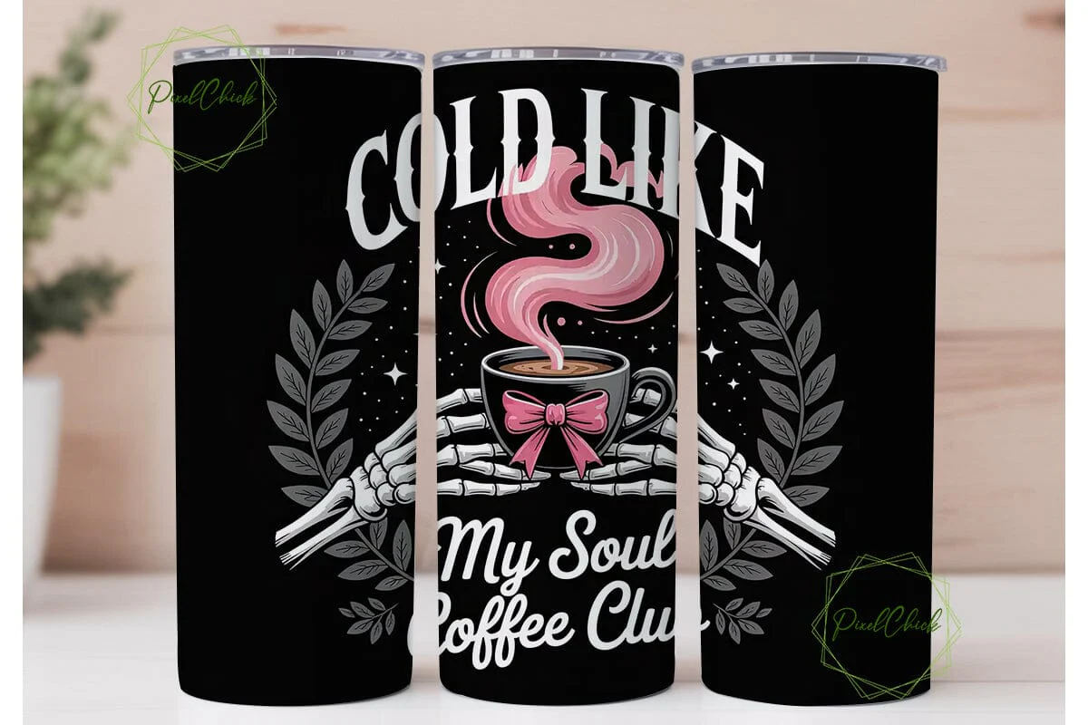 Spooky Coffee Tumbler Wrap PNG - Image 2