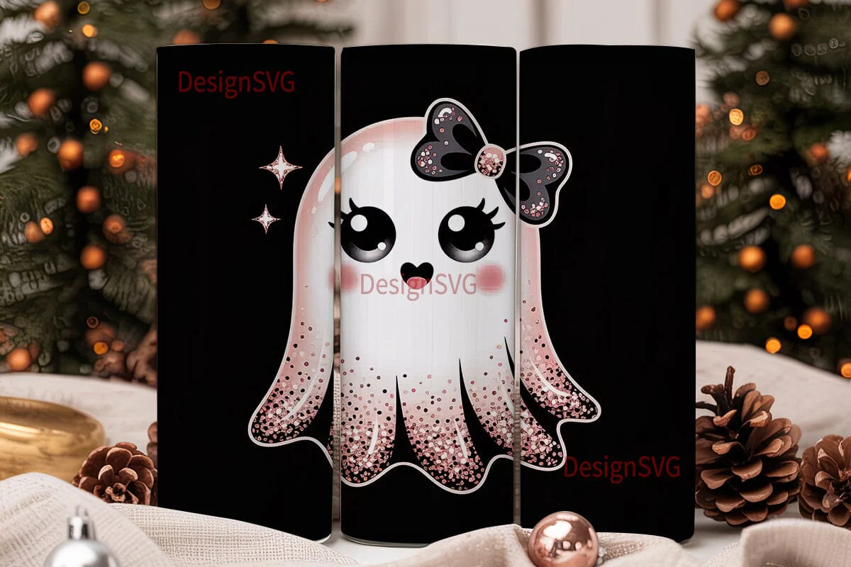 Spooky Cute Ghost 20oz Tumbler Design - Image 2