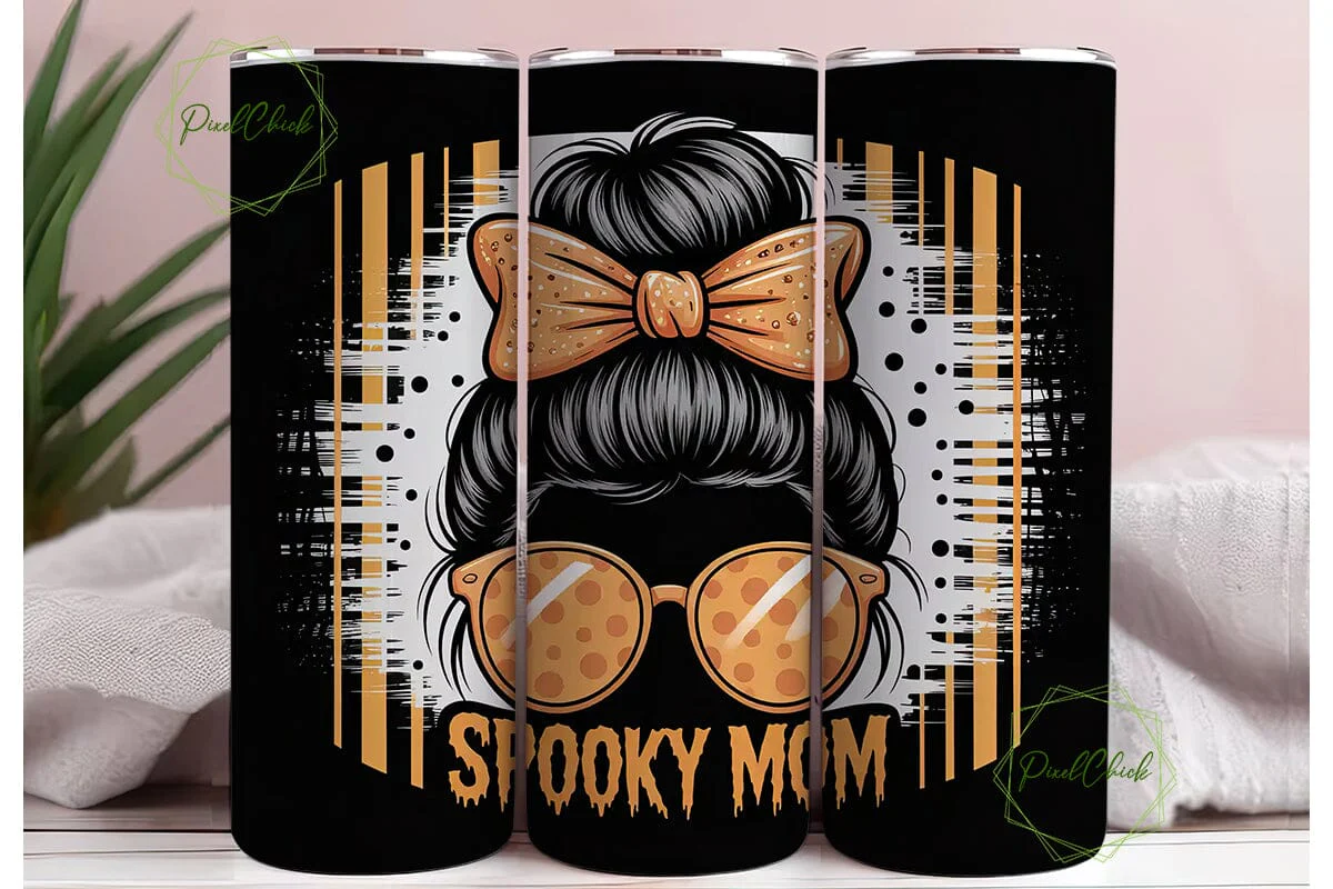 Spooky Mom 20oz Tumbler Design