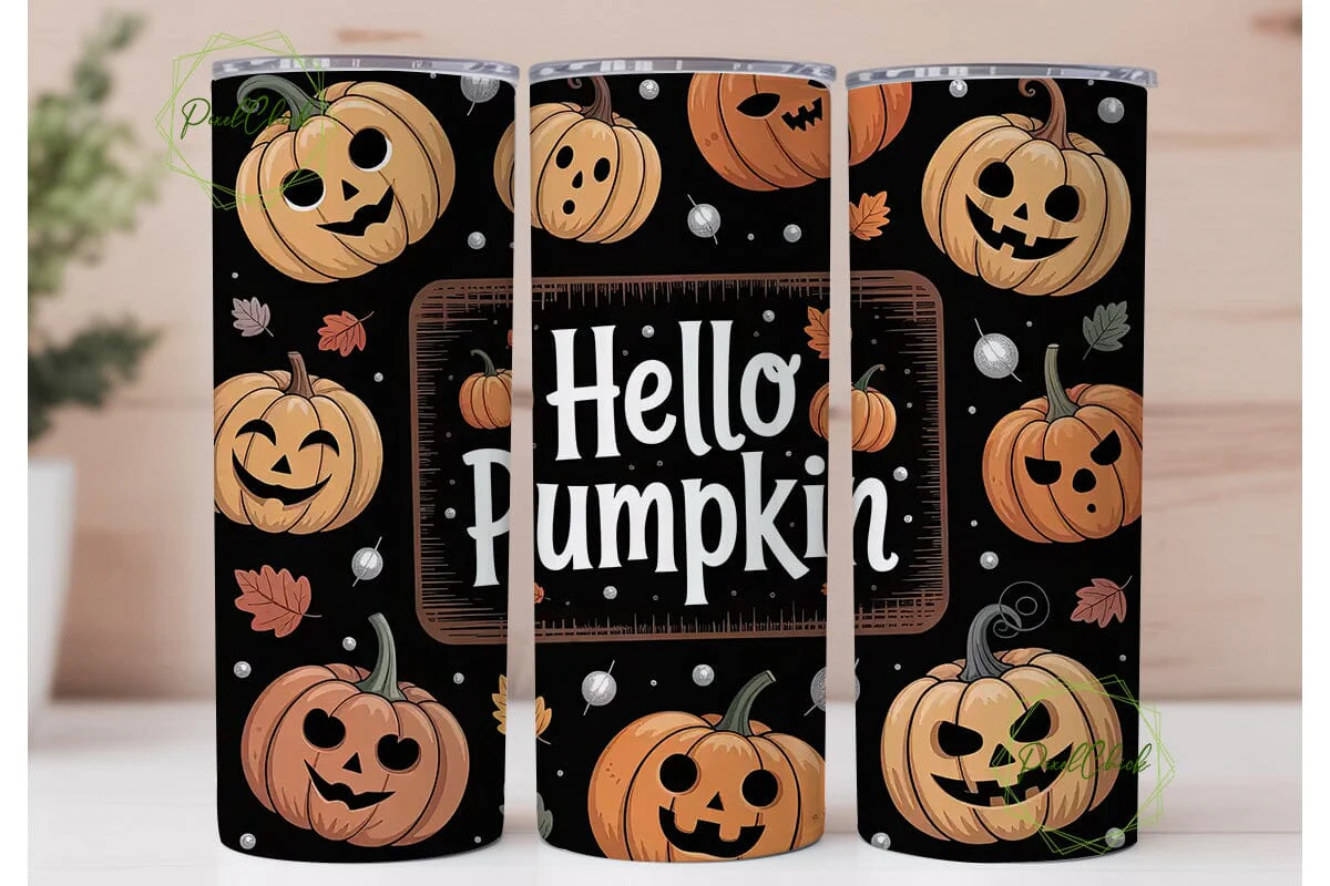 Spooky Pumpkin Patch 20oz Tumbler Wrap - Image 2