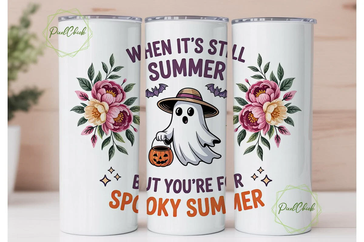 Spooky Summer Tumbler Wrap PNG - Image 2