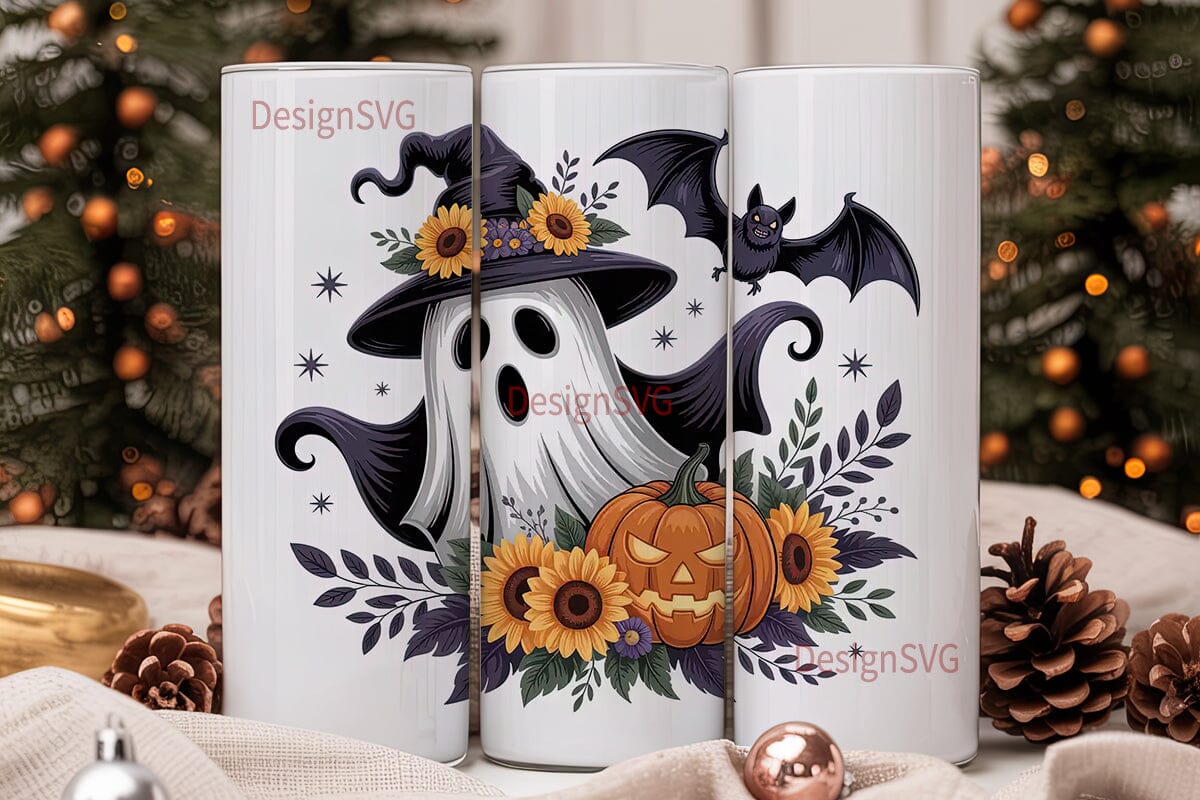 Spooky Sunflower Halloween 20oz Tumbler - Image 2