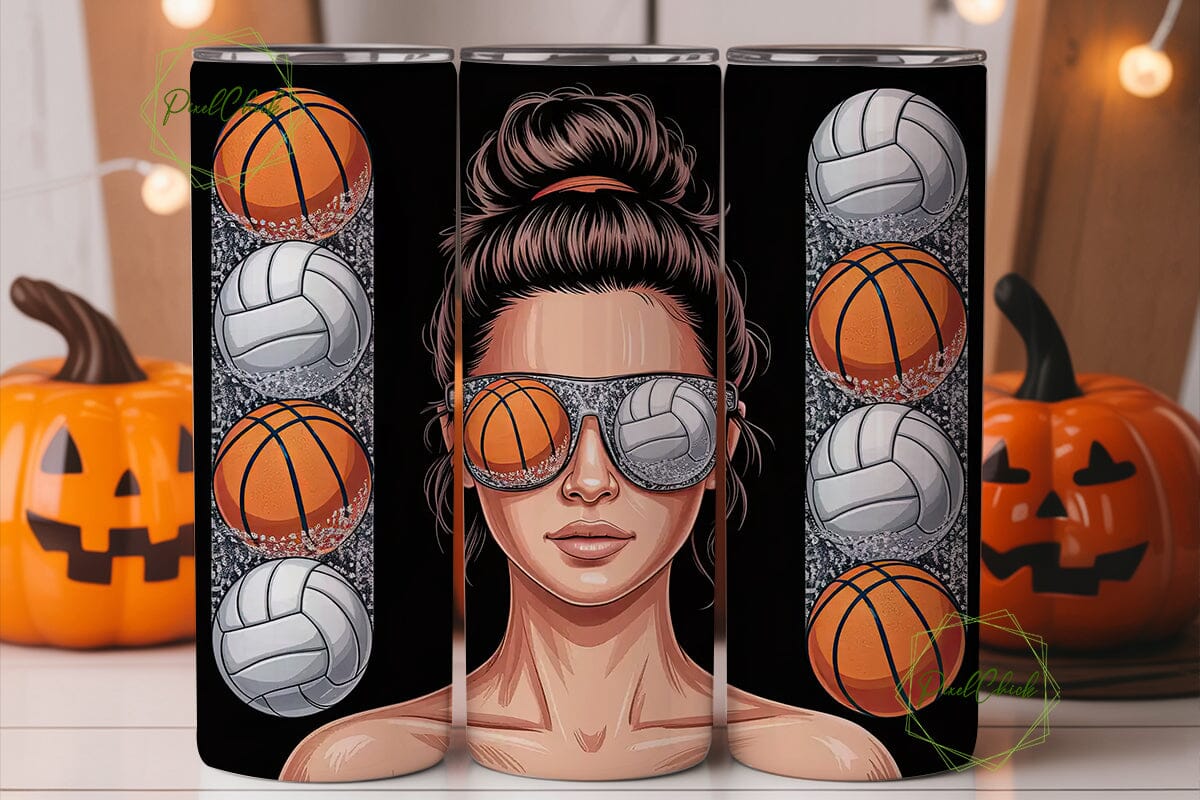 Sporty Messy Bun 20oz Tumbler - Image 3