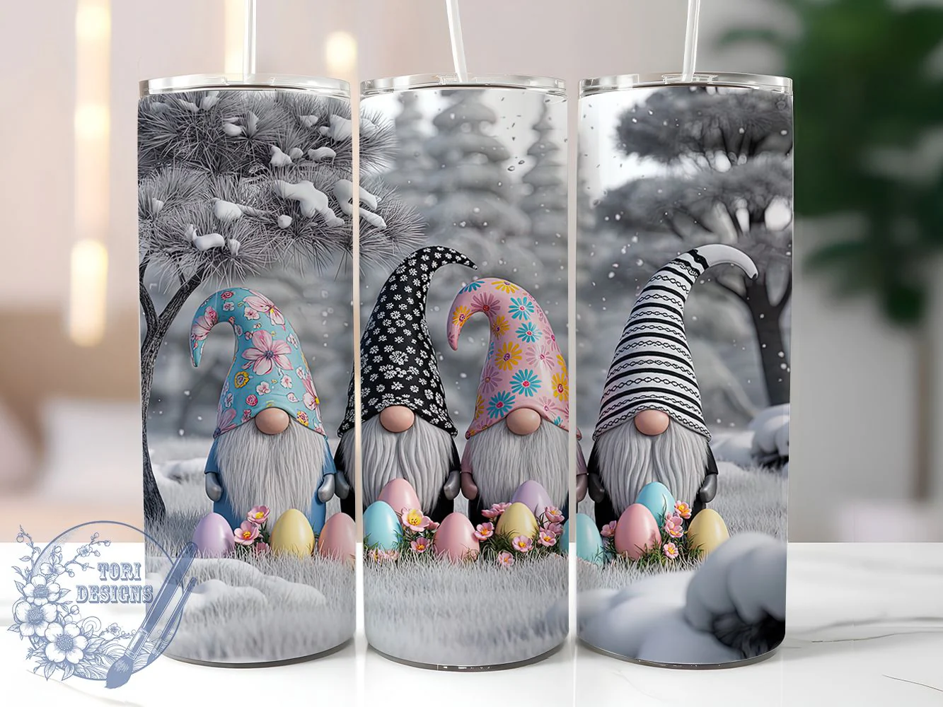 Spring Easter Gnome Tumbler, Spring Easter Tumbler, Stylish 20oz Wrap, Sublimation Design, Trendy Gift Idea, Holiday Gnome Wrap, Festive Easter Tumbler