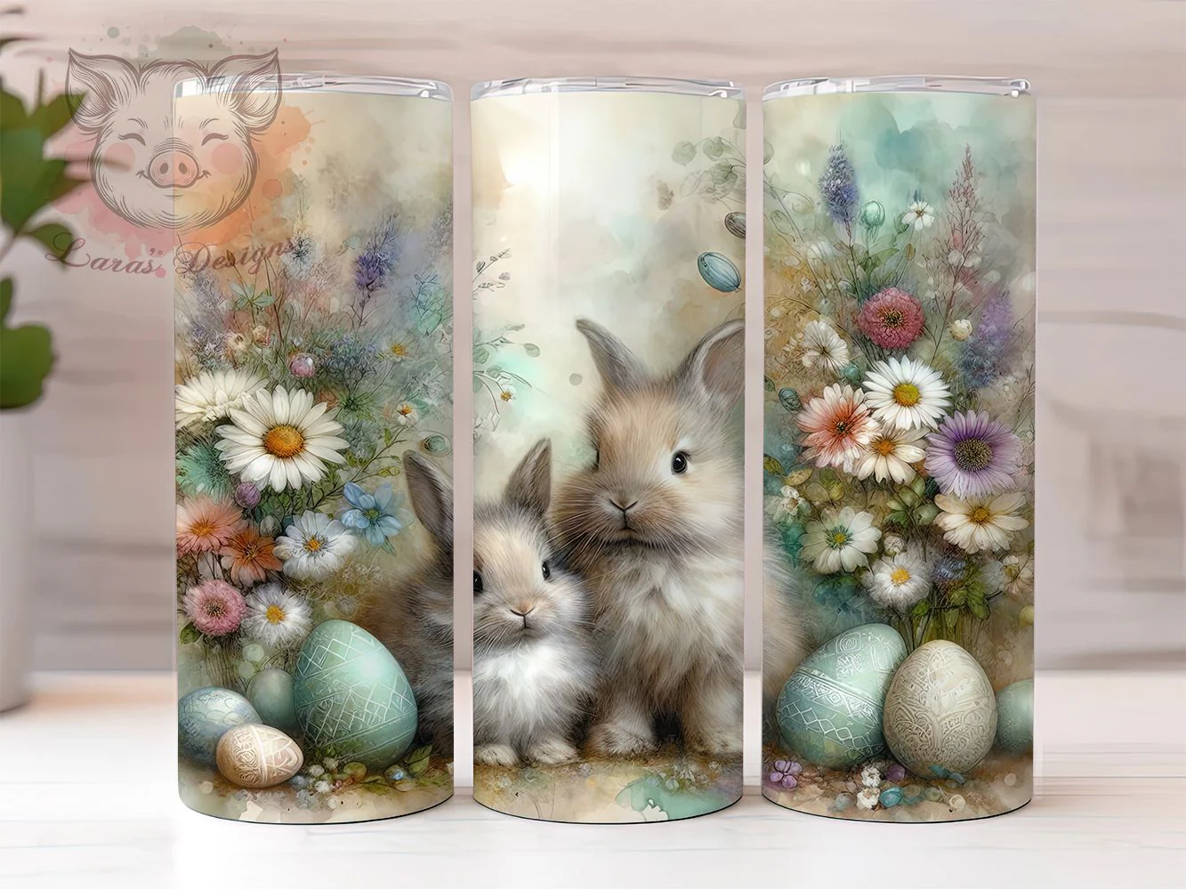 Spring Meadow Bunny Family Tumbler, Meadow Easter Tumbler, Cute Bunny Wrap, Festive Easter Wrap, Spring Meadow Wrap, Sublimation Design, Trendy Gift Idea
