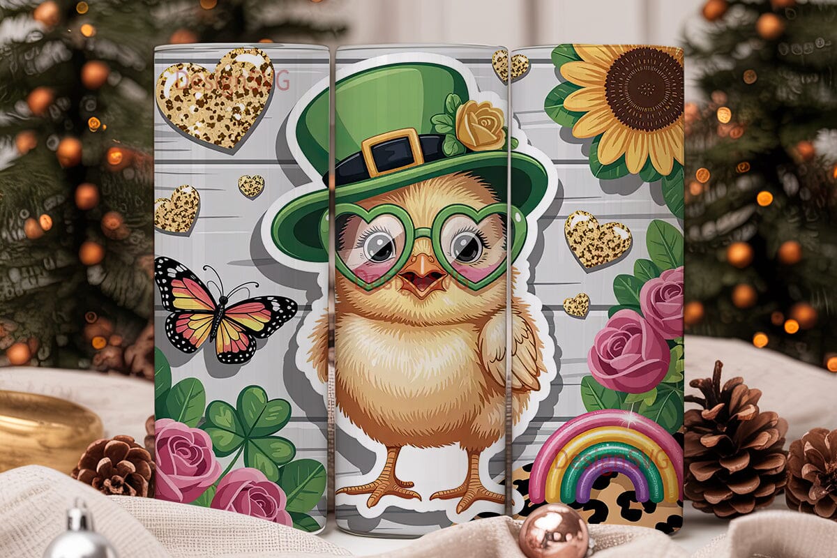 St. Patrick's Day Chick 20oz Tumbler - Image 2