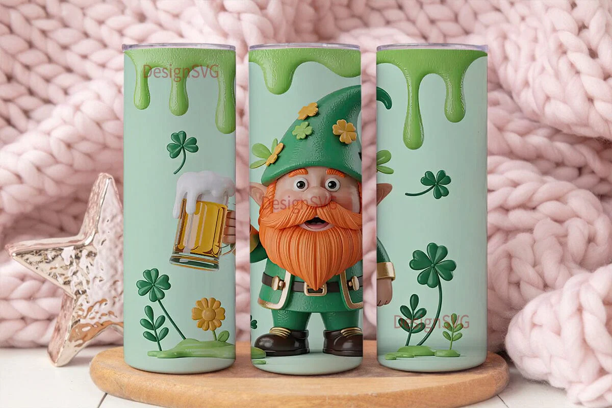 St. Patrick's Day Gnome 20oz Tumbler