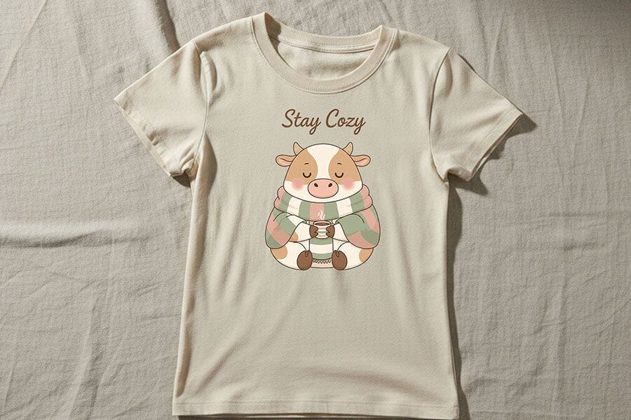 Stay Cozy Png, Cute Cow Png, Cozy Cow Design, Winter Cow Png, Farmhouse Cozy Png, Cow Sublimation, Cute Animal Png, Farm Animal Png Download - Image 5