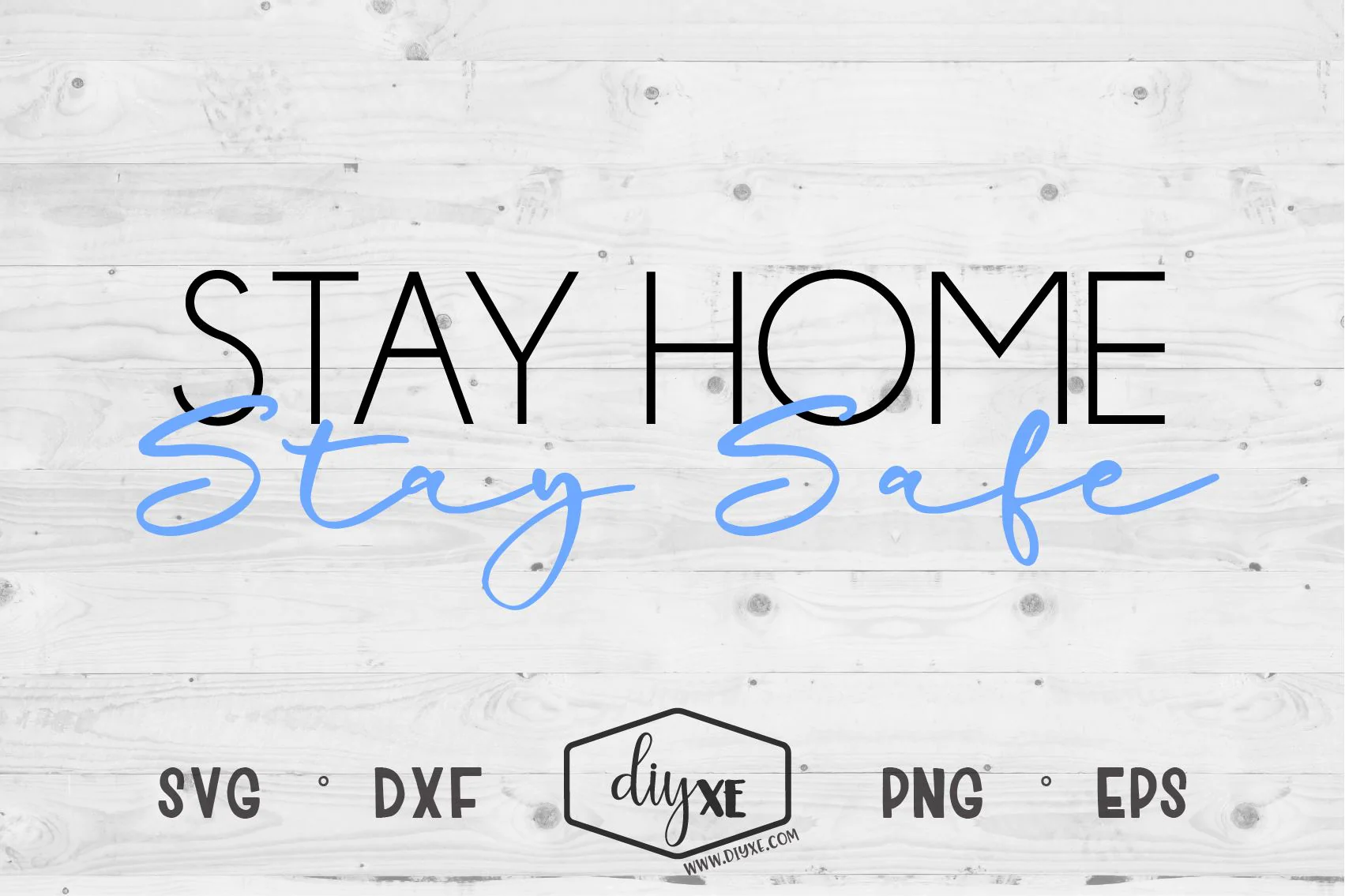 Stay Home Stay Safe  - A Social Distancing SVG Cut File - Image 2
