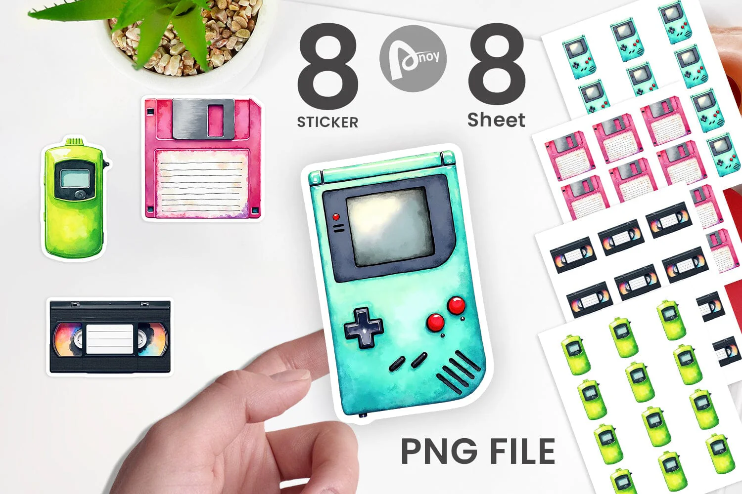Sticker 90s Tech Gadgets - Image 2