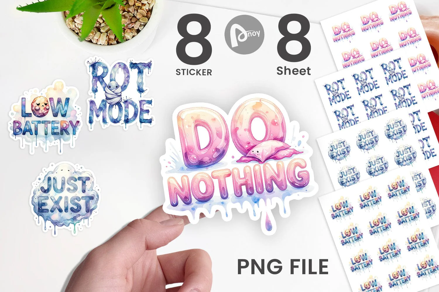 Sticker Anti Hustle Rest - Image 2
