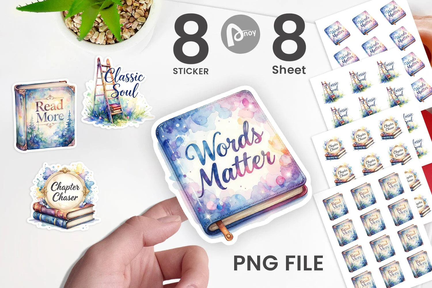 Sticker Bookworm Quotes