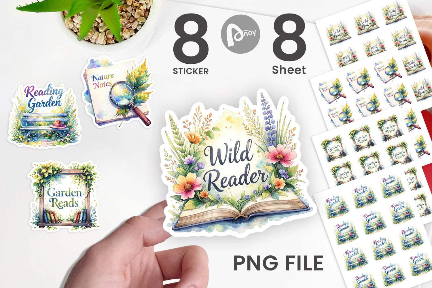 Sticker Floral Reading Quotes - Image 2