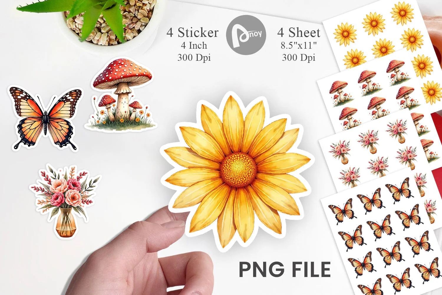 Sticker Groovy Garden Mama