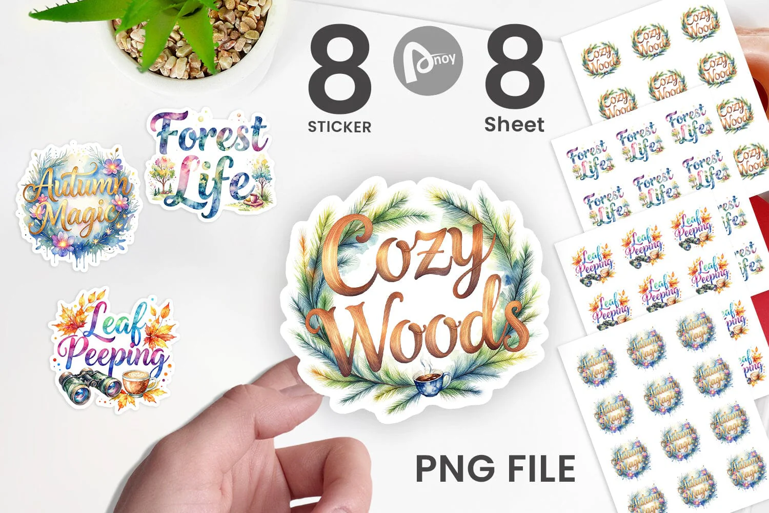 Sticker Nature Forest Coffee Quotes