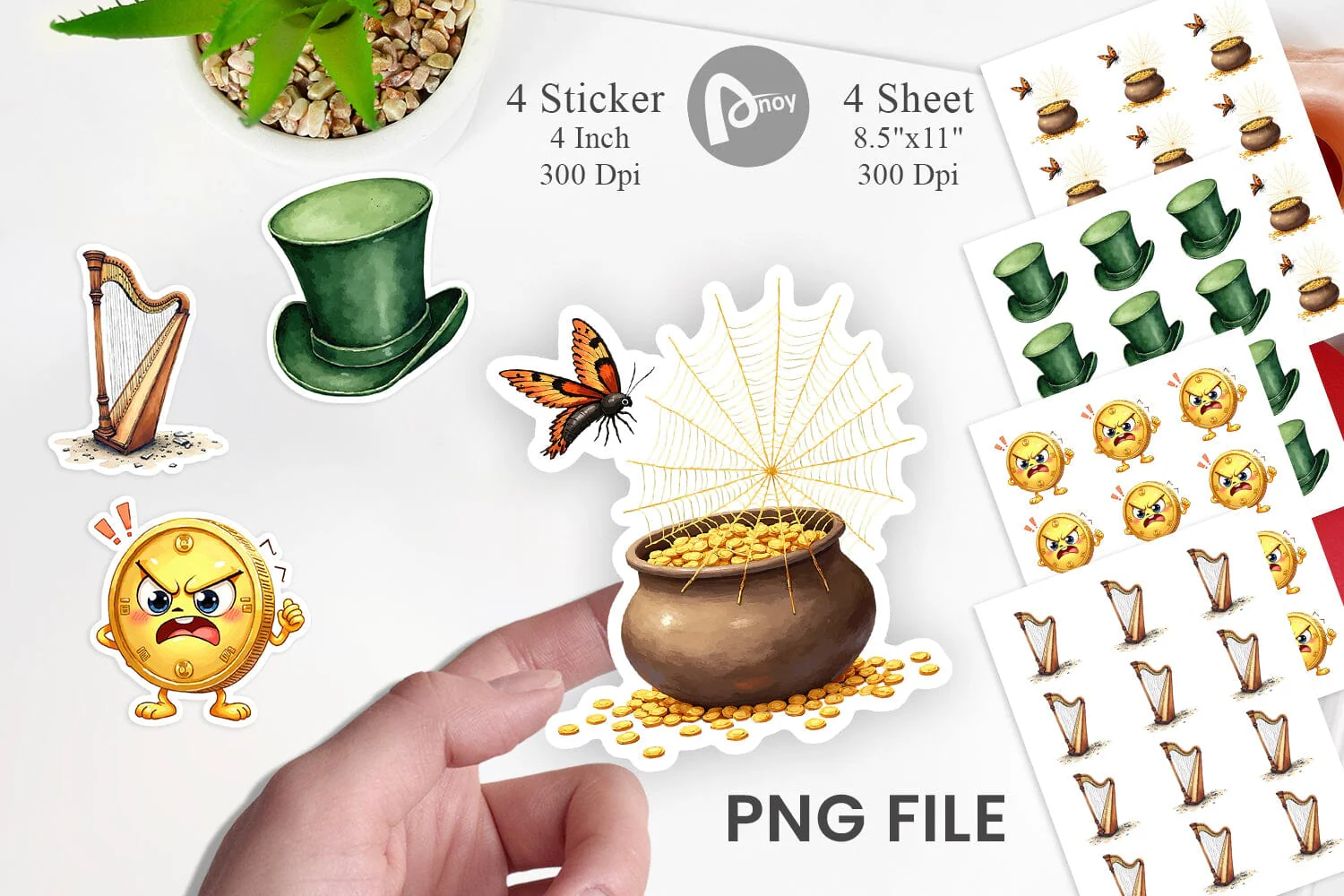 Sticker Unlucky Charms Retro