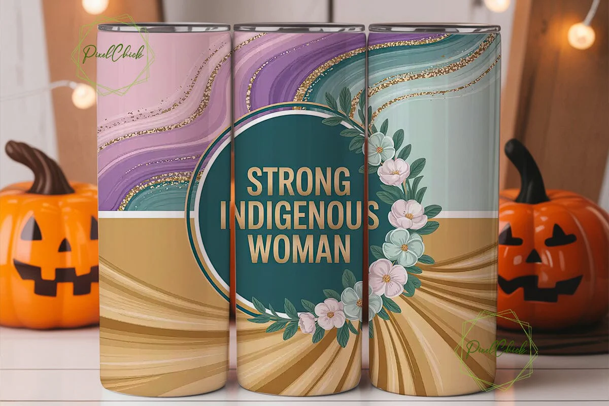 Strong Indigenous Woman 20oz Tumbler - Image 2