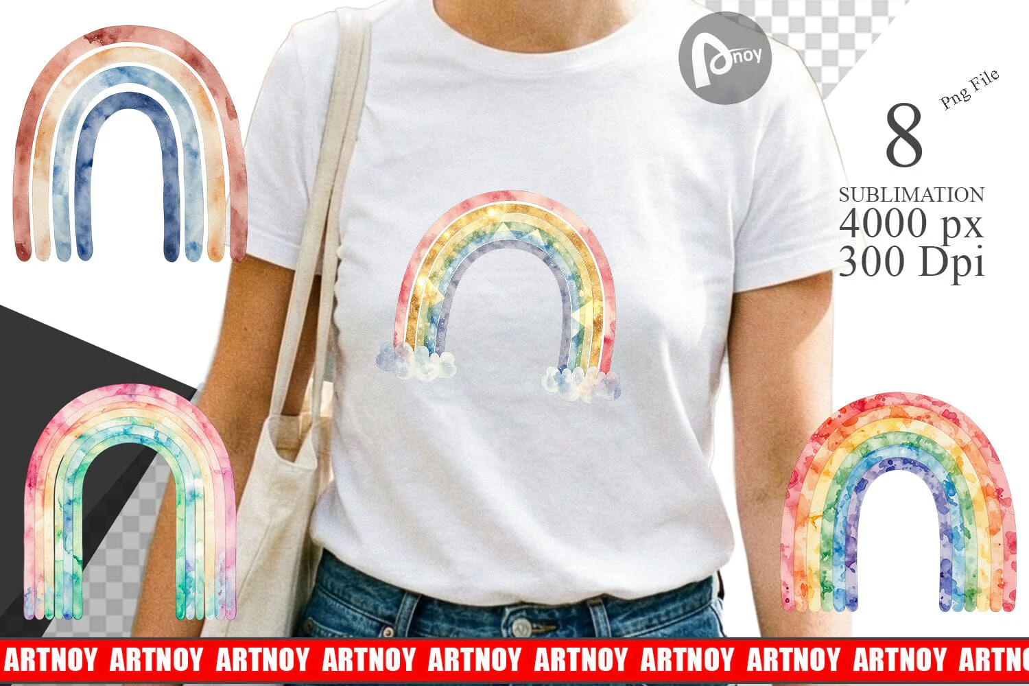 Sublimation Boho Rainbow Abstract - Image 2