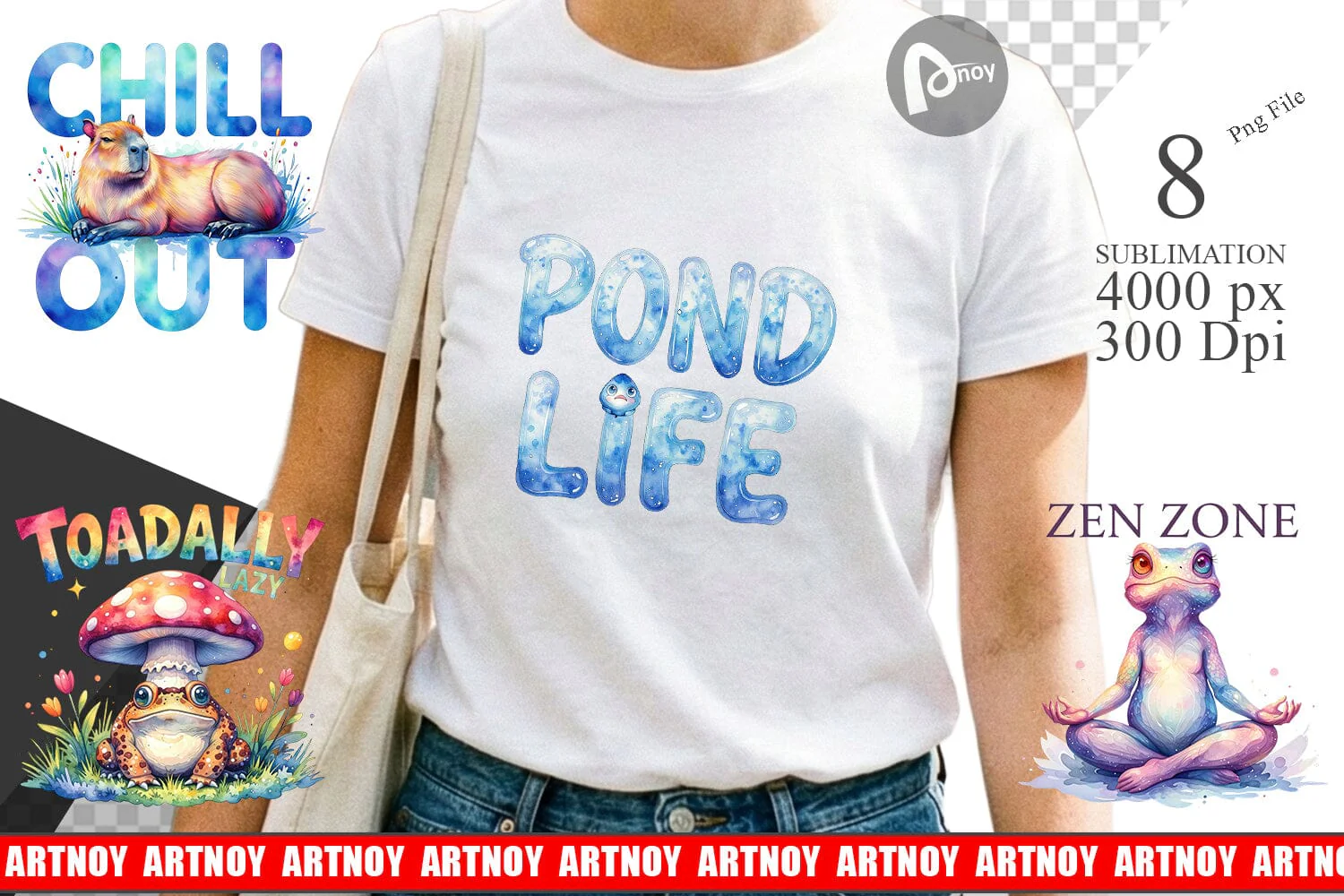 Sublimation Lazy Frog Zen